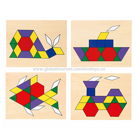 Top-Seller 2019: Holzpuzzle-Set mit einfachen Formen zur frühkindlichen Bildung für Kinder (W14A224)
