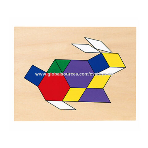 Top-Seller 2019: Holzpuzzle-Set mit einfachen Formen zur frühkindlichen Bildung für Kinder (W14A224)