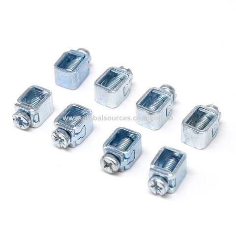 Borne de Jaula Galvánica de Acero con Tornillo, Terminales Eléctricos de Metal con Zinc Amarillo