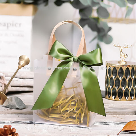 Sac cadeau givré, sac à main transparent de haute qualité, sac cadeau d'anniversaire, sac d'emballage cadeau de mariage, sac cadeau