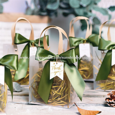 Sac cadeau givré, sac à main transparent de haute qualité, sac cadeau d'anniversaire, sac d'emballage cadeau de mariage, sac cadeau