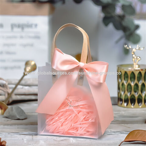 Sac cadeau givré, sac à main transparent de haute qualité, sac cadeau d'anniversaire, sac d'emballage cadeau de mariage, sac cadeau
