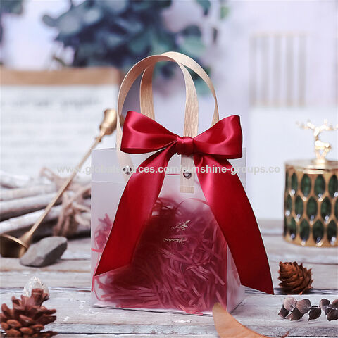 Sac cadeau givré, sac à main transparent de haute qualité, sac cadeau d'anniversaire, sac d'emballage cadeau de mariage, sac cadeau