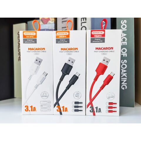 Câble de Données USB Charge Rapide 3.1A Type C 1.2m somostel de Haute Qualité, Couleurs Macaron, pour Téléphone Mobile, Directement de l'Usine en Chine