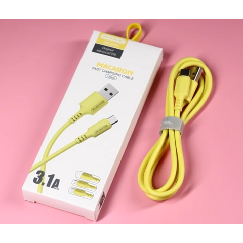 Câble de Données USB Charge Rapide 3.1A Type C 1.2m somostel de Haute Qualité, Couleurs Macaron, pour Téléphone Mobile, Directement de l'Usine en Chine