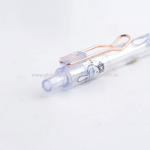 Personalisierter Gelstift, Heißer Verkauf OEM Kundenspezifischer Thermotransferdruck Klick Gel Kugelschreiber