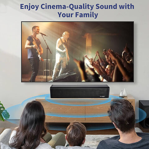 Barra de Sonido Compacta de 12V con Bluetooth, HDMI ARC y Kit de Montaje en Pared para TVs de Salón/Caravanas/Autocaravanas