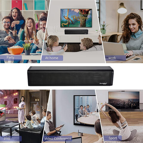 Barra de Sonido Compacta de 12V con Bluetooth, HDMI ARC y Kit de Montaje en Pared para TVs de Salón/Caravanas/Autocaravanas