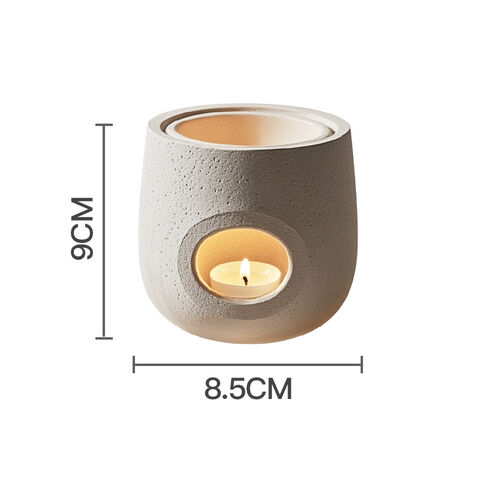 Brûleur d'Encens en Porcelaine, Réchaud à Cire Parfumée, Brûleur de Bougies d'Aromathérapie, Diffuseur d'Huiles Essentielles, Brûleur d'Encens en Céramique de Noël