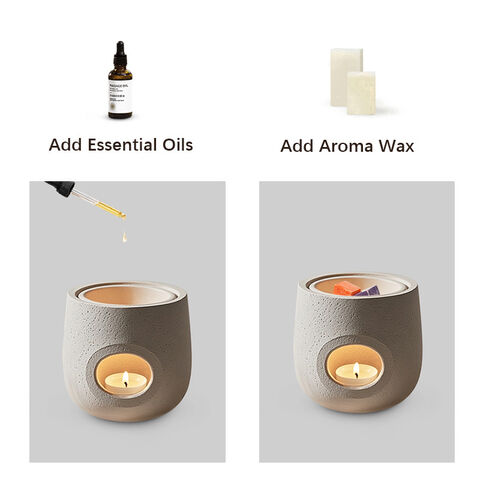 Brûleur d'Encens en Porcelaine, Réchaud à Cire Parfumée, Brûleur de Bougies d'Aromathérapie, Diffuseur d'Huiles Essentielles, Brûleur d'Encens en Céramique de Noël