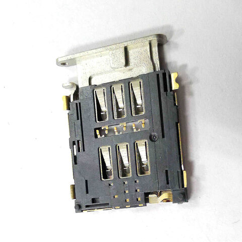 Conector de bandeja de tarjeta SIM Nano, tipo push-pull simple, conectores de cajón
