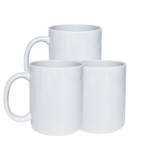 Tasses en céramique de sublimation blanches de haute qualité de 11oz/15oz avec logo personnalisé en gros pour le thé, le café et Noël