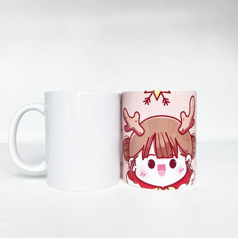 Tasses en céramique de sublimation blanches de haute qualité de 11oz/15oz avec logo personnalisé en gros pour le thé, le café et Noël