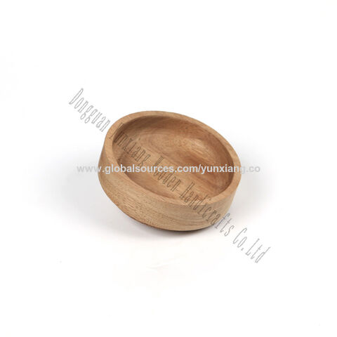 Cuenco redondo de madera ideal para nueces, dulces, aperitivos, snacks, aceitunas y salsa - Venta al por mayor