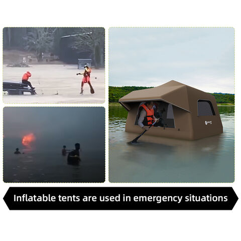 Tendas de Campismo Infláveis para Telhado de Carro, À Prova de Água, Anti-Colisão, Tenda Glamping para Telhado de Carro