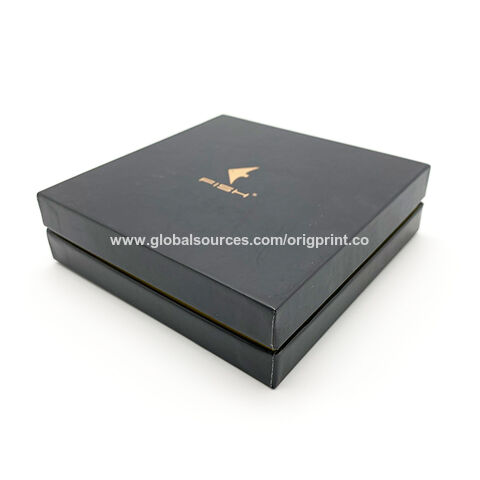 Boîte Cadeau Carrée Écologique avec Logo Personnalisé, Lamination Brillante et Intérieur avec Plateau en Plastique pour Emballage Cadeau