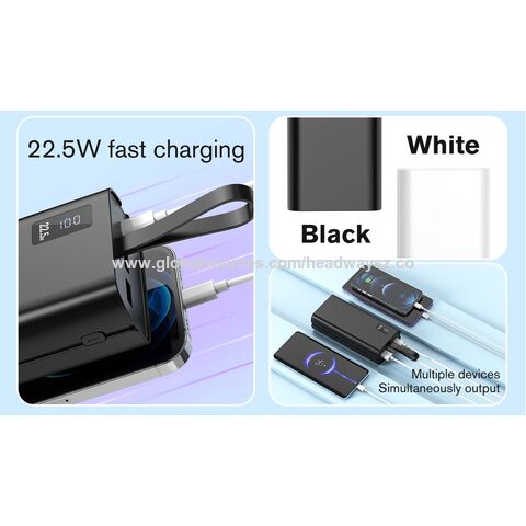 HEADWAY PB1000 22.5W 10000mAh Tragbare Powerbank mit LCD-Display, Schnellladung PD20W