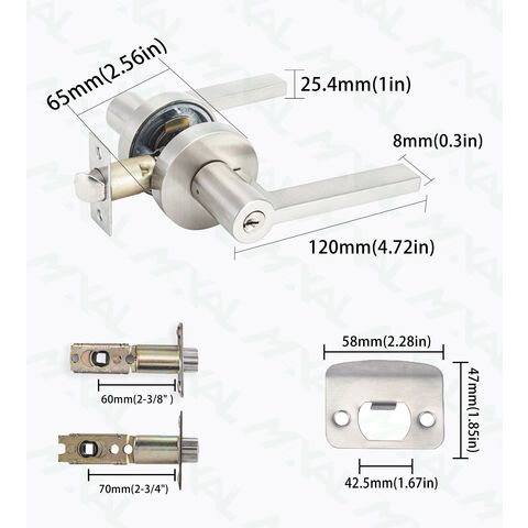 Maxal Cerradura de Palanca para Puerta de Aleación de Zinc, Manija Resistente para Puerta Interior de Madera, Función de Paso y Privacidad, Diseño Moderno con Tornillos Ocultos