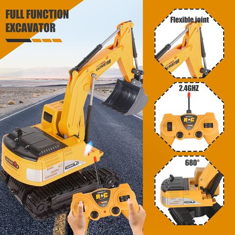 Excavadoras de Juguete a Control Remoto para Niños, Excavadora RC de Juguete para Niños de 3 4 5 6 7 8 Años, Regalo de Cumpleaños de Navidad, Excavadora RC