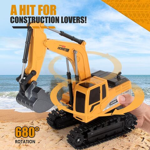 Excavadoras de Juguete a Control Remoto para Niños, Excavadora RC de Juguete para Niños de 3 4 5 6 7 8 Años, Regalo de Cumpleaños de Navidad, Excavadora RC