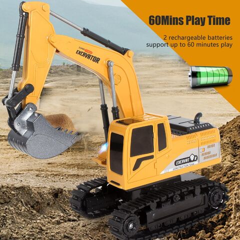 Excavadoras de Juguete a Control Remoto para Niños, Excavadora RC de Juguete para Niños de 3 4 5 6 7 8 Años, Regalo de Cumpleaños de Navidad, Excavadora RC