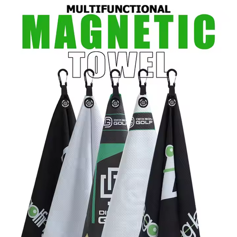 AILUOHA 2024 Benutzerdefiniertes magnetisches Golfhandtuch mit Waffelstruktur, bedruckter Mikrofaser-Clip mit starkem Magnet für Sport
