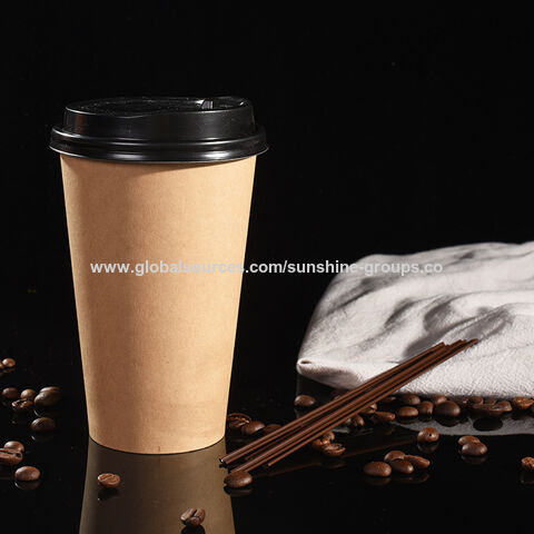 Einwandiger Kraftpapierbecher, Einweg-Heißgetränke-Becher zum Mitnehmen, bedruckter LOGO-Kaffeebecher aus Papier