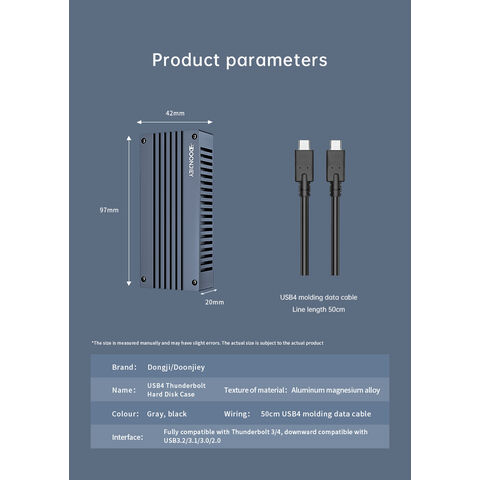 8T SSD & HDD Explorer Gehäuse, PCIe Adapter SSD Gehäuse, USB 4.0 zu externem Aluminium Konverter, schnelles Datenübertragungswerkzeug - werkzeugfrei