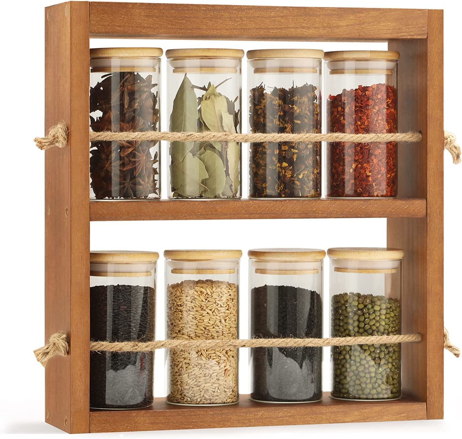 High Quality Tier Wooden Hanging Spice Shelf For Wall Mounted