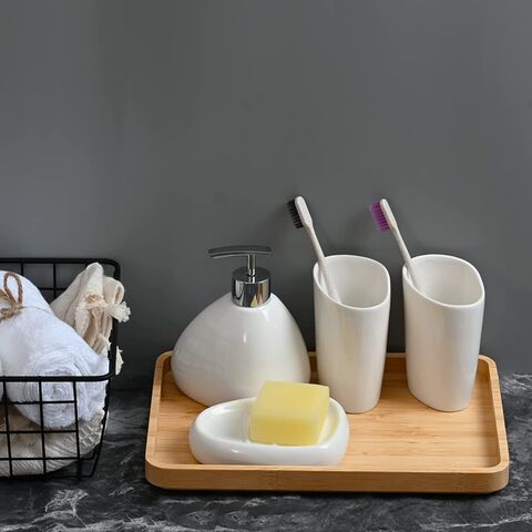 Bandejas de Bambu para Casa: Cozinha, Servir, Decoração, Organização, Toucador, Banheiro - Bandejas de Balcão e Serviço no Atacado