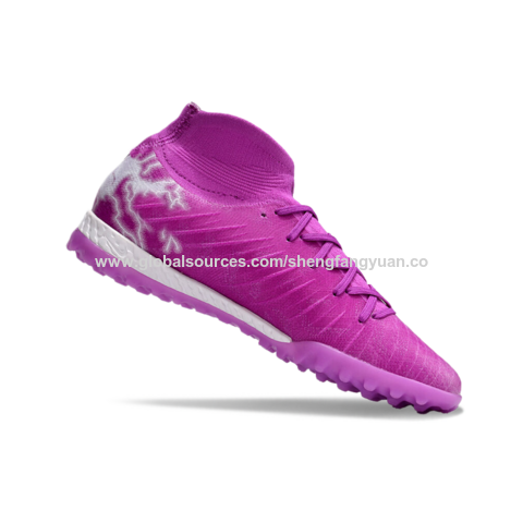 Purple Custom Boys Football Cleats Custom Soccer Cleats Men High