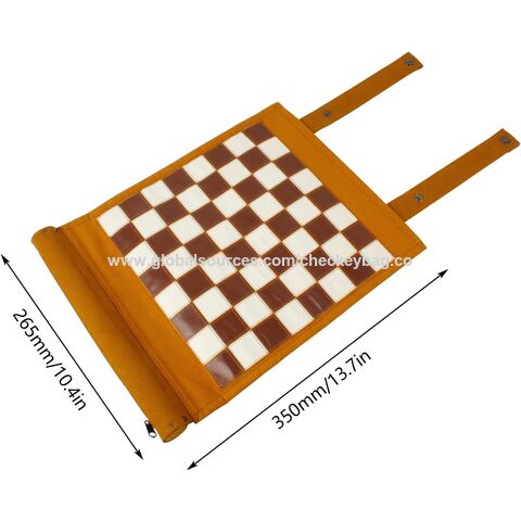 Jeu d'échecs et de backgammon 2 en 1 enroulable, portable en microfibre, jeu de voyage enroulable, jeu de backgammon en cuir