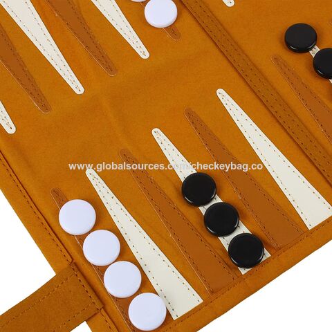 Jeu d'échecs et de backgammon 2 en 1 enroulable, portable en microfibre, jeu de voyage enroulable, jeu de backgammon en cuir