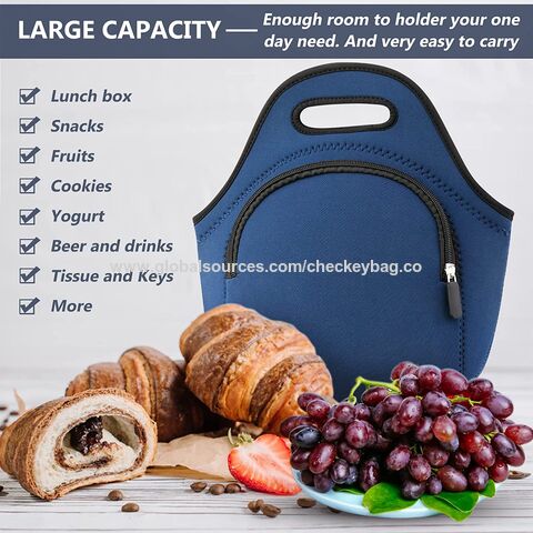 Bolsa De Almuerzo De Neopreno Aislante Impermeable Y