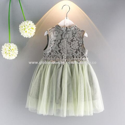 Vestido de verão sem mangas para meninas, nova versão coreana, estilo princesa estrangeiro, vestido de menina, saia de retalhos para bebê