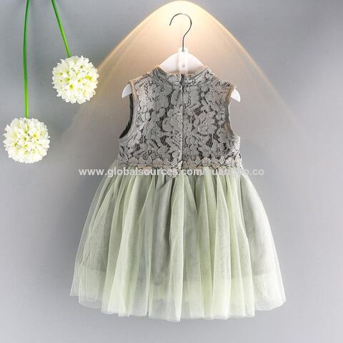 Vestido de verão sem mangas para meninas, nova versão coreana, estilo princesa estrangeiro, vestido de menina, saia de retalhos para bebê