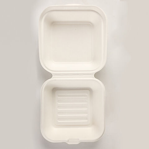 Cajas de almuerzo ecológicas desechables de fabricante de gran venta 2024, contenedor de panadería, fruta, hamburguesa, pastel, preparación de alimentos, 20/40/5