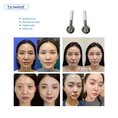 BOWKET Eisglobes für das Gesicht, Unzerbrechlicher Eisroller für Gesicht und Augen, Kryo-Globes für Gesichtsbehandlungen, Kühlender Massageroller, Gesichts-Globes