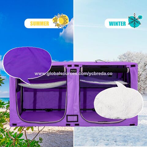 Portador de gato grande con caja de arena portador de viaje para mascotas para múltiples gatos portador plegable suave para viajes de larga distancia
