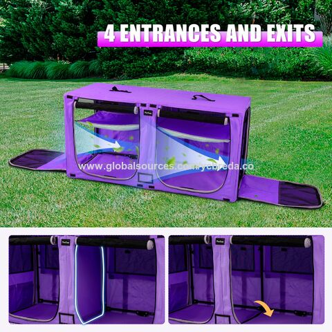 Portador de gato grande con caja de arena portador de viaje para mascotas para múltiples gatos portador plegable suave para viajes de larga distancia