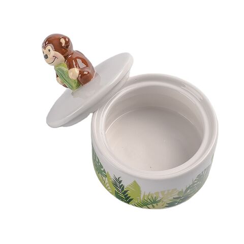 Caja de baratijas con forma de animal 3D personalizada en cualquier forma, tamaño y color, Bandeja de joyería de porcelana, caja de vidrio con tapa