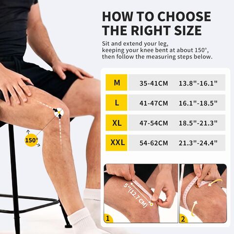 Rodillera de dos piezas para hombre y mujer, con estabilizador lateral de PMMA y almohadilla rotuliana, soporte para hemiartritis y vendaje deportivo.