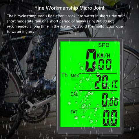 Novo Ciclocomputador sem fio multifuncional à prova d'água com luz de fundo para bicicleta, grande venda