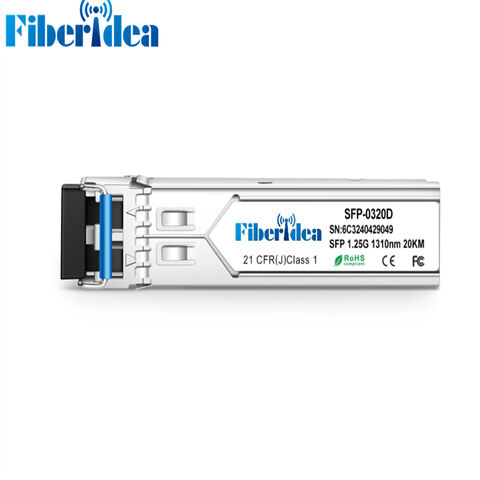 وحدة إرسال واستقبال صناعية SFP 1.25G 1310/1550nm 20km متوافقة مع Cisco من مصنع صيني