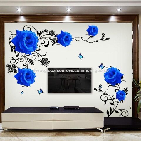 A variety of green plant wall stickers car stickers decorative stickers self-adhesive 3D three-dimensional wall paper living room