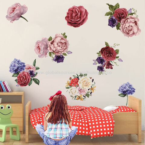 A variety of green plant wall stickers car stickers decorative stickers self-adhesive 3D three-dimensional wall paper living room