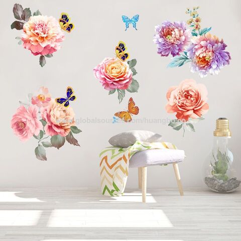 A variety of green plant wall stickers car stickers decorative stickers self-adhesive 3D three-dimensional wall paper living room
