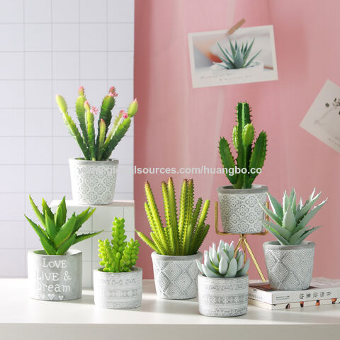 Nordic fake potted plants living room knick-knacks desktop green plant cactus flower imitation Novelty plants