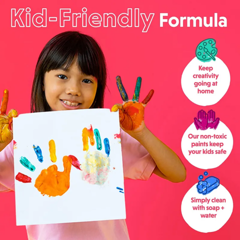 Kits de arte para niños al por mayor, juego de pintura acrílica no tóxica incluye 24 pinturas de 12 ml y 3 pinceles para arte para adultos y niños