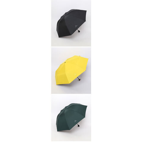UV black rubber sunscreen sunny umbrella women triple folding advertising umbrella stocklots